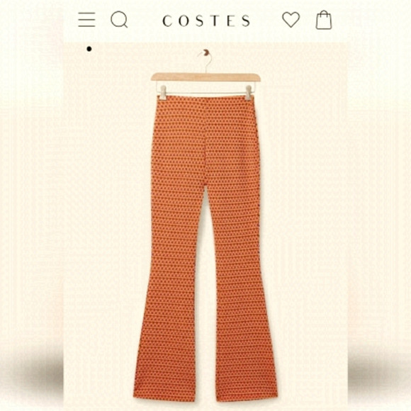 Costes Europe funky zig zag colourful flare pants Euro Sz XXL - Picture 1 of 12